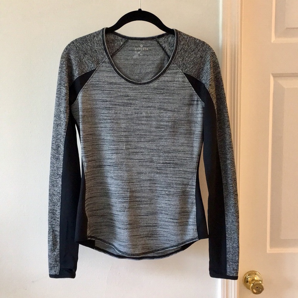Athleta Long Sleeve Top NWOT XS Athleta Gray Shirt
